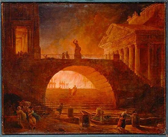 Fire of Rome, Hubert Robert